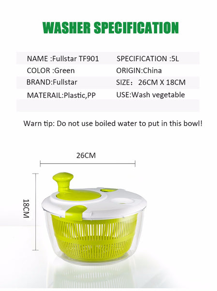 Salad Spinner Kitchen Tools |  vegetables and fruits Mixer gadgets