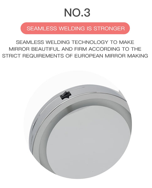 Makeup Mirror With LED Light Cosmetic Mirrors Round Shape