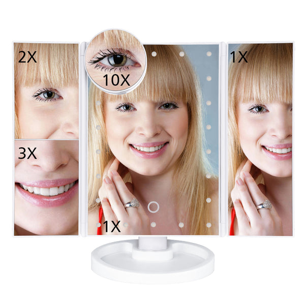 LED Touch Screen 22 Light Makeup Adjustable Mirror