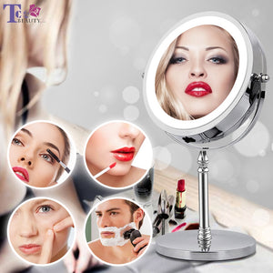 Makeup Mirror With LED Light Cosmetic Mirrors Round Shape