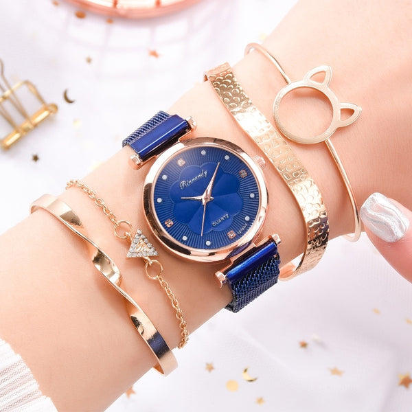 5pcs Set Women Watches