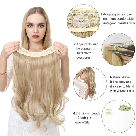 Hair Extensions Invisible Ombre Bayalage Synthetic Natural Flip