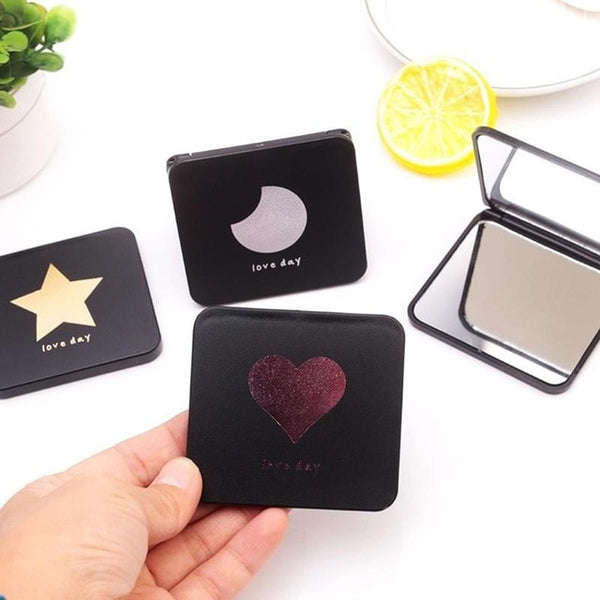 Mini Square Makeup Mirror Portable Double-sided