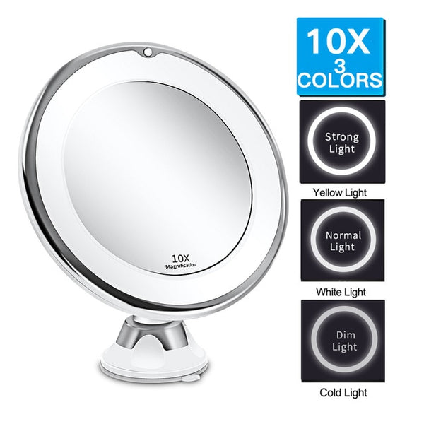 Makeup Vanity Mirror With 10X Lights LED Lighted Portable Hand