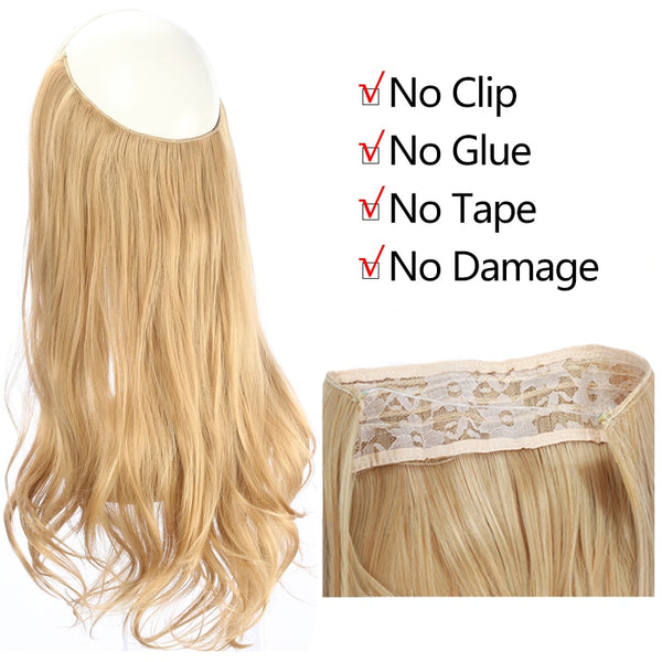 Hair Extensions Invisible Ombre Bayalage Synthetic Natural Flip