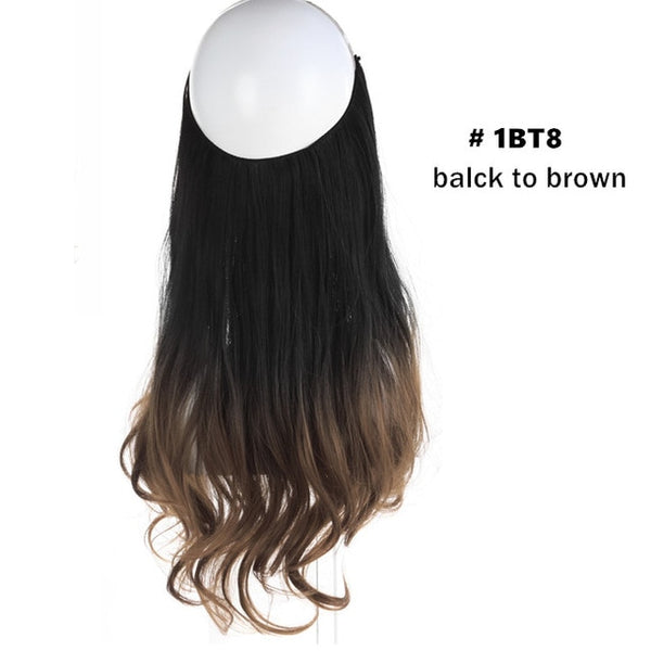 Hair Extensions Invisible Ombre Bayalage Synthetic Natural Flip