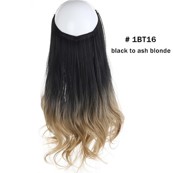 Hair Extensions Invisible Ombre Bayalage Synthetic Natural Flip