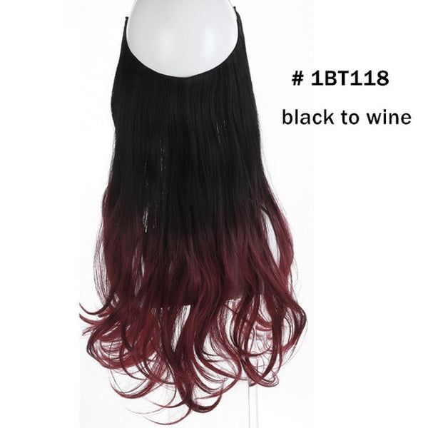 Hair Extensions Invisible Ombre Bayalage Synthetic Natural Flip