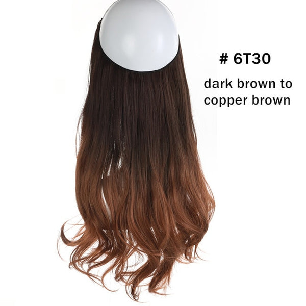 Hair Extensions Invisible Ombre Bayalage Synthetic Natural Flip