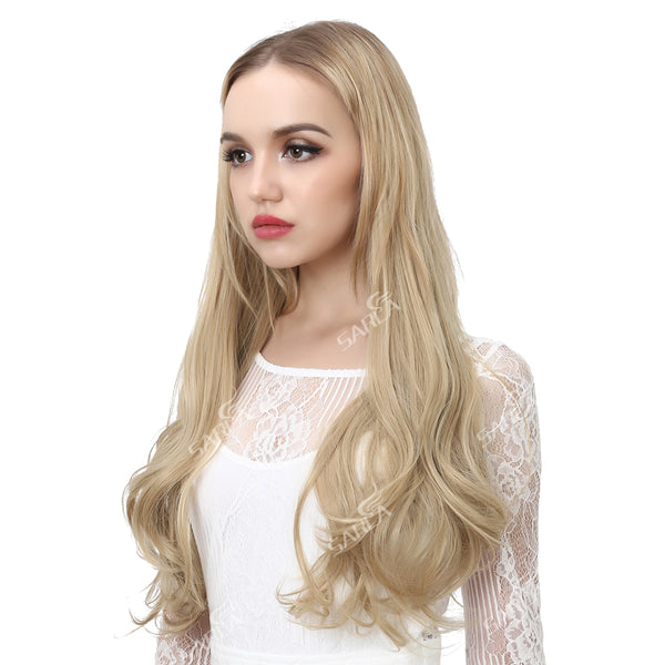 Hair Extensions Invisible Ombre Bayalage Synthetic Natural Flip