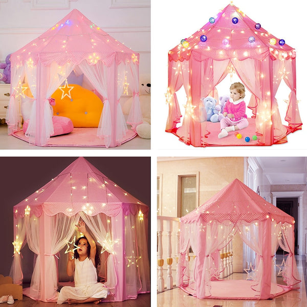 Pink Castle Tents Portable Children