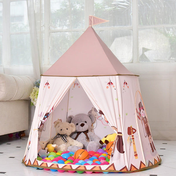 Pink Castle Tents Portable Children